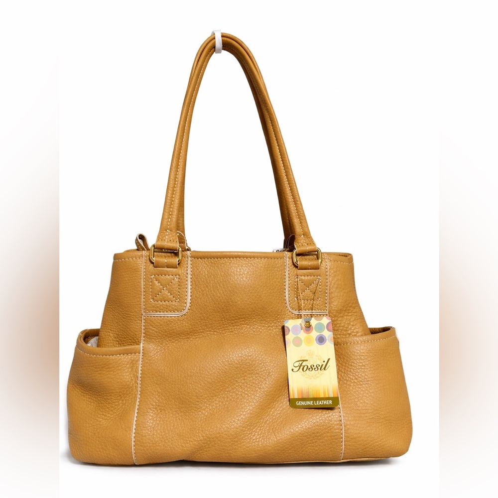NWT- Fossil- Madison Tote in Tan. Genuine Leather